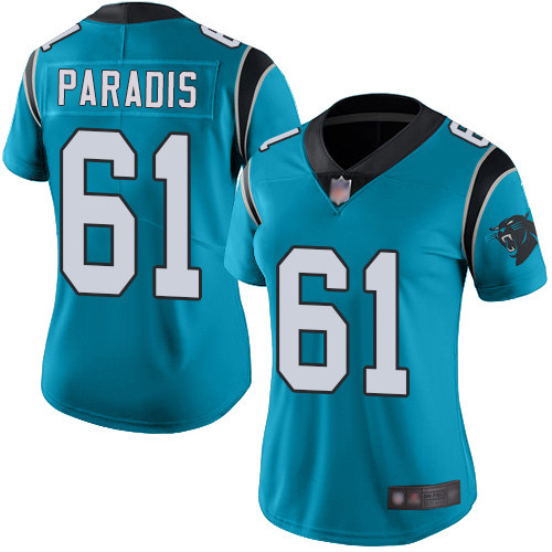 Carolina Panthers Limited Blue Women Matt Paradis Alternate Jersey NFL Football #61 Vapor Untouchable